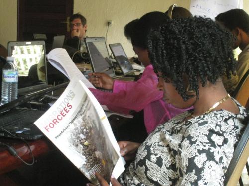 Journalists in Goma reading FMR