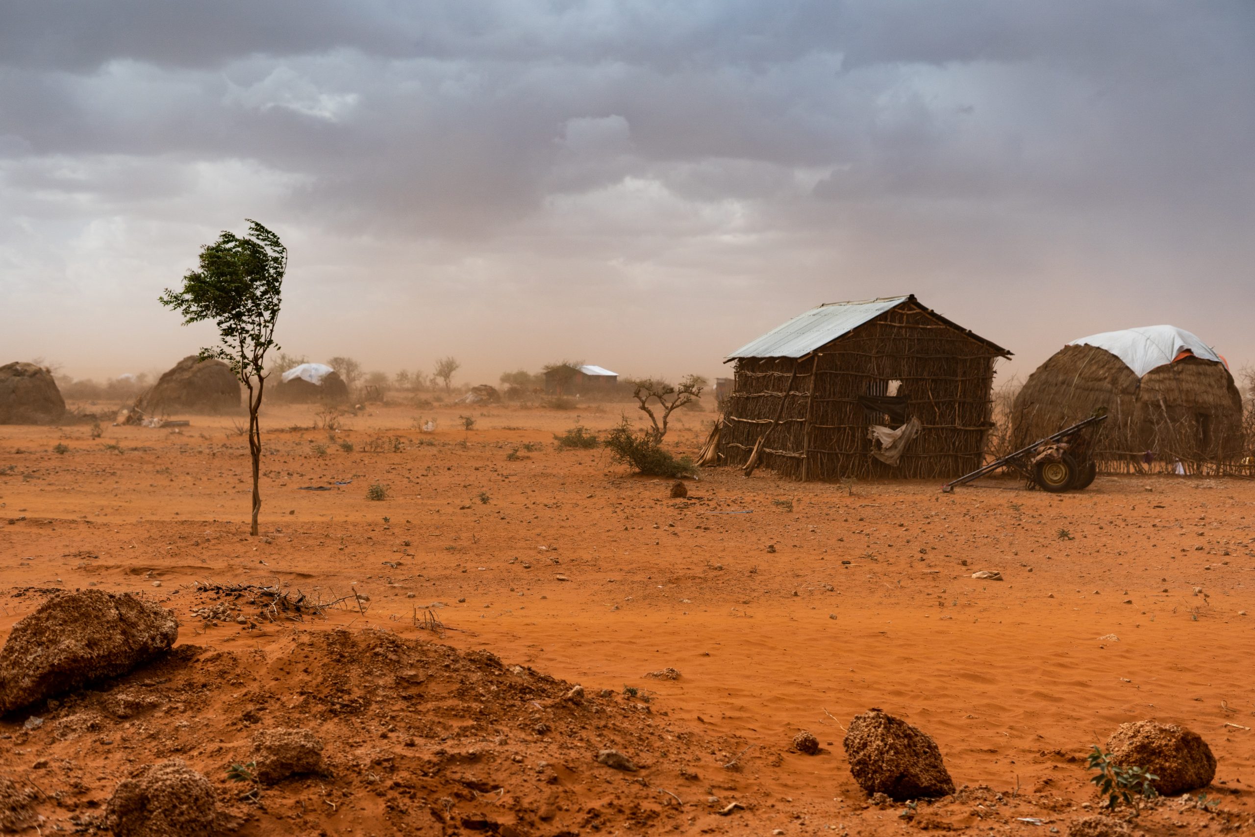 Hilaweyn camp, Dollo Ado, Ethiopia, during a storm.